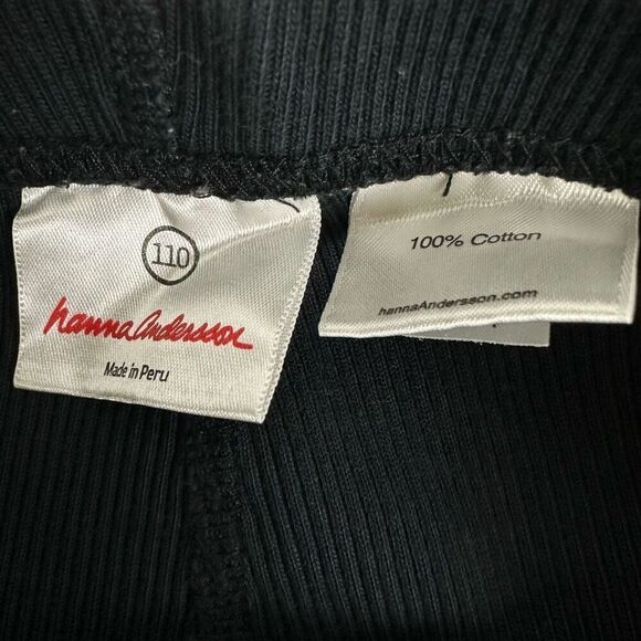 Hanna Andersson Black Crop Leggings 110 / 5 - Picture 5 of 6